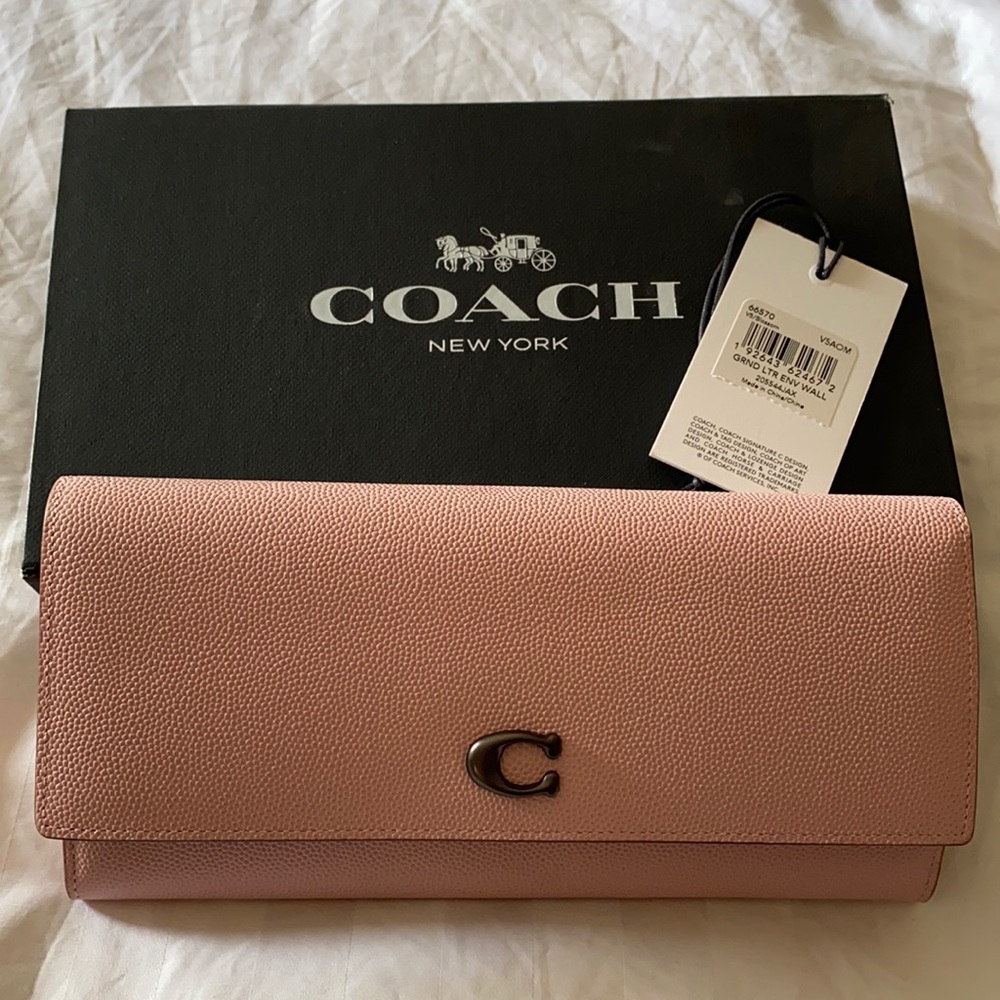 Coach blossom woman’s grain leather wallet